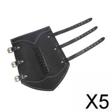 Maxbell 5xGauntlet Medieval Costume Bracers Cosplay Horsing Riding Men Women Black