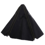 Maxbell 2xUniversal Manual/Auto Gear Shift Knob Shifter Boot Cover Stitch Yellow