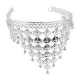 Belly Dance Headband Headpiece Hairpin Coins Jewelry Hair Accessory Silver