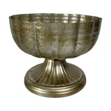Maxbell Metal Vase Vintage Table Centerpiece Footed Bowl Vase for Wedding Home Party 20x16cm