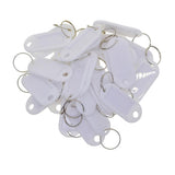 100pcs Removable Waterproof Key Tags ID Name Card Tags Mark Label White