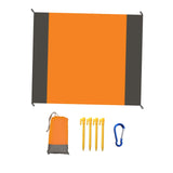 Maxbell Beach Blanket Toy Pad Waterproof Foldable 78.74inchx82.68inch Picnic Blanket Orange gray