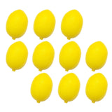 Maxbell 10x Mini Artificial Lemon Lifelike Fruit Model for Cabinet Kids Toys Bedroom