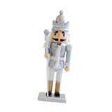 Maxbell Christmas Nutcracker (16cm Tall) Handpainted Crafts for Table Christmas Silver