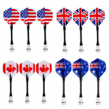 Maxbell 12 Pieces Magnetic Darts for Magnet Dartboard Dart Board Mixed National Flag - Aladdin Shoppers