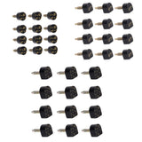 Maxbell 18 Pairs Black PU High Heel Plates Replacements Shoes Repair Tips Taps Caps