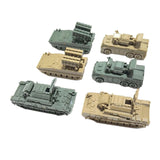 Maxbell 6x Tank Model Building Kit 1:144 Scale Armored Vehicles for Boys Adults Kids Style C