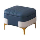 Maxbell Storage Foot Rest Footstool Seat Seat Cube for Doorway Living Room Apartment Dark blue