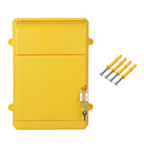 Maxbell Lockable Wall Hanging Mailbox Post Box Versatile Drop Box for Hotel Business Yellow