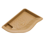 Maxbell Reptile Water Dish with Ramp Landscape Reptile Bathing Pool for Lizard Snake Brownish Yellow