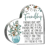 Maxbell Acrylic Plaque Heart Shaped Decorative Sign Transparent Appreciation Message