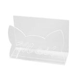 Maxbell Acrylic Mail Holder for Desk Mail Organizer for Notebook Bill Filling Wallet Clear