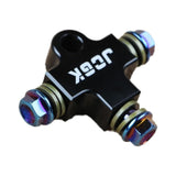 Front Brake Disc Adapter, Universal Metal Alloy Three-direction Hose Bracket, Motorcycle Modification Black other