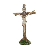 Standing Crucifix Sculpture Crafts Jesus Cross for Desktop Shelf Living Room