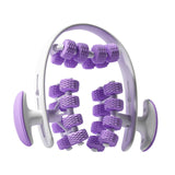 Maxbell 24 Wheel Muscle Roller Equipment Massaging Tool for Travel Yoga Bodybuilding Purple