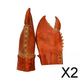 Maxbell 2x2x Lobster Claw Gloves Latex Crab Pliers Gloves for Role Playing Stage Party