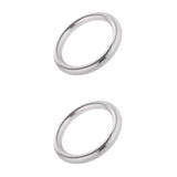 Maxbell 2 Pieces Boat Marine 304 Stainless Steel Polished O Rings Smooth Welded