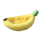 Maxbell Dog Bed Banana Shape Breathable Plush 47x28x13cm Cozy and Soft Puppy Cushion