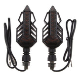 2pcs Flowing Waterproof Motorbike Turn Signal Lights Flashing Arrow Turning Indicators 12V Universal for Motorcycle - Aladdin Shoppers