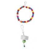 Maxbell Bird Toys Swing Hanging Ring w/Hook +Chew Toy Teeth Clean for Cockatiels Parrot