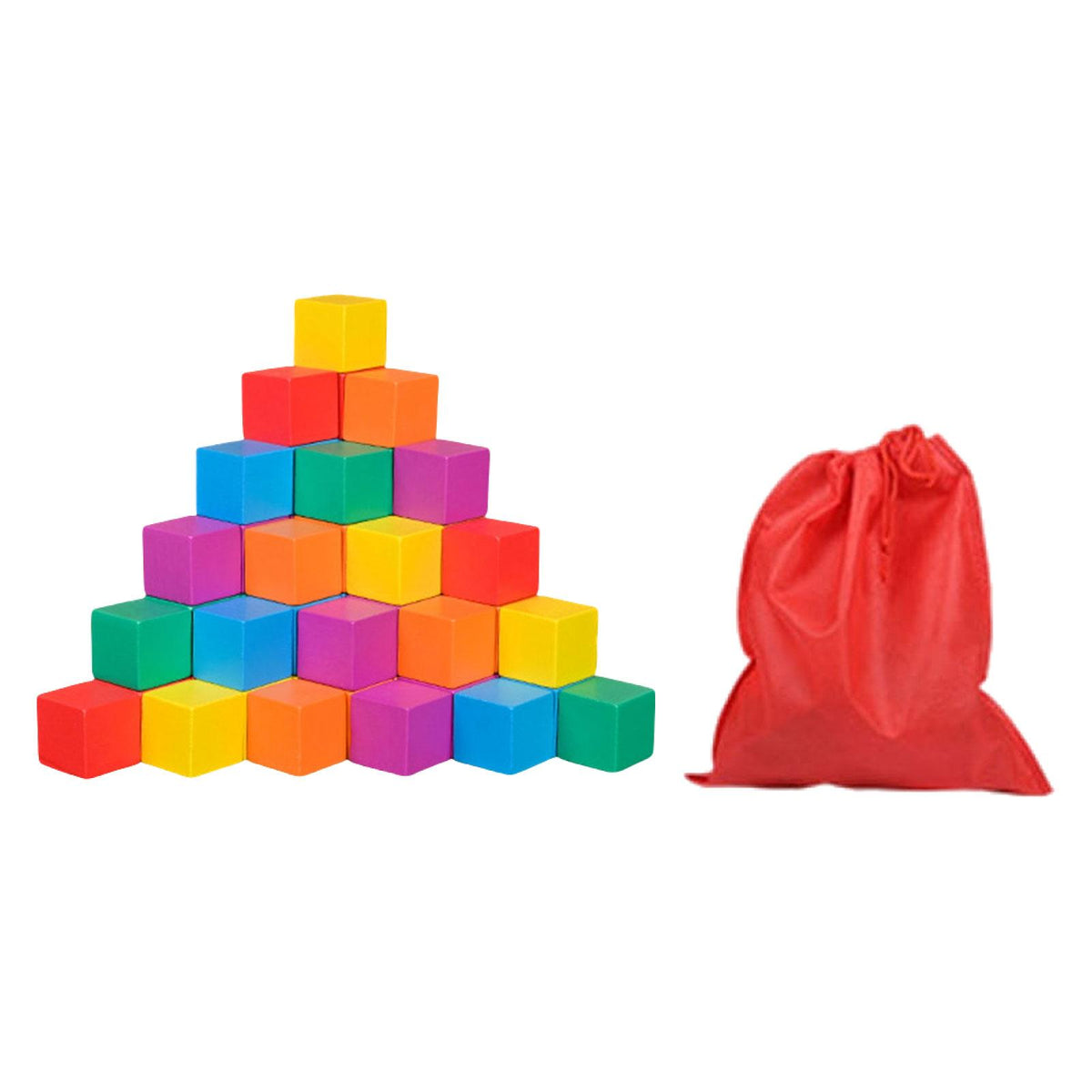 Maxbell Counting Sorting Cube Blocks Math Toy Stacking Toy for Homeschooling Daycare 2cm 50pcs