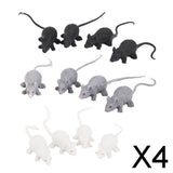 Maxbell 4xPlastic Artificial Mouse Animals Model Toy 12pcs