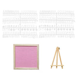 Maxbell Felt Letter Board Decorative Rustic Menu Board with Stand Desktop Ornament Pink