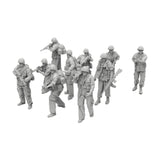 Maxbell 10Pcs Soldier Models 1/72 Unpainted Diorama Layout for Games Miniature Scene