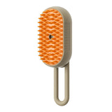 Maxbell 3 in1 Cat Dog Steamy Brush Handheld for Cats and Dogs Massage Pet Hair Brush Khaki