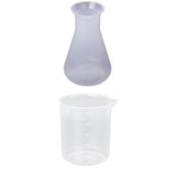 Maxbell 250ml Conical Flask Bottle & 500ml Graduated Beaker Measuring Lab Supply