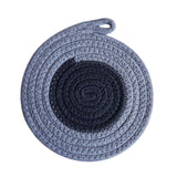 Maxbell Farmhouse Table Mat Non Slip Rustic Braided Place Mat for Party Kitchen Home Gray 18cm