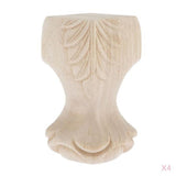 Maxbell 4pcs Solid Wood  Sofa Leg Unfinished Furniture Feet or Couch Chair Cabinet F