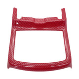Water Cup Holder Frame Trim Cover Decor Replacement for Dodge 2016-2021 Red Carbon Fiber