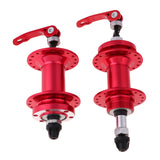 Maxbell Maxbell 1 Pair Bike Front & Rear Hub Disc Brake Hub Set 36Hole w/ Quick Release Red
