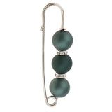 Maxbell 2 Pieces Pearls Rhinestone Spacer Beads Safety Pin Brooch Clip Scarf