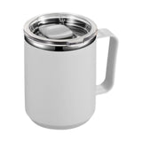 Maxbell Coffee Mug Portable Easy Cleaning Sealed Coffee Cup for Camping Beach Sports White