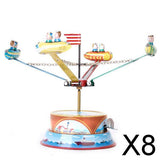 8xRotating Spacecraft Model Tin Collectibles Toy Gift