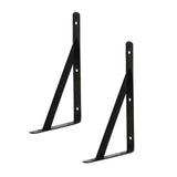 Maxbell 2-Piece Metal L Shaped Wall Shelf Bracket Rack Support 200x120x2mm Black - Aladdin Shoppers