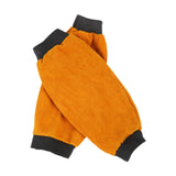 Maxbell 2 Pieces PU Leather Welding Sleeves Welding Arm Guard for Industrial Camping Yellow