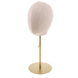 Maxbell 2pcs Suede Cork Mannequin Head Hat Rack Cap Wig Holder Display Stand White