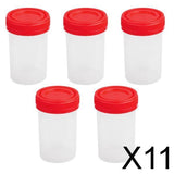Maxbell 11x5x 60ml Plastic Graduated Measuring Specimen Cup Sterile Container with Lid