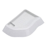 Maxbell Reptile Bathing Pool Aquarium Habitat Accessories Tortoise Feeder for Turtle White