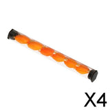 Maxbell 4x6Pcs Tube Float Foam Strike Indicator For Fly Fishing Orange Plastic Tube