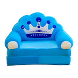 Maxbell Maxbell Kids Folding Sofa Chair Soft Folding Kids Sofa Armchair for Home Living Room 40cmx55cmx50cm Blue