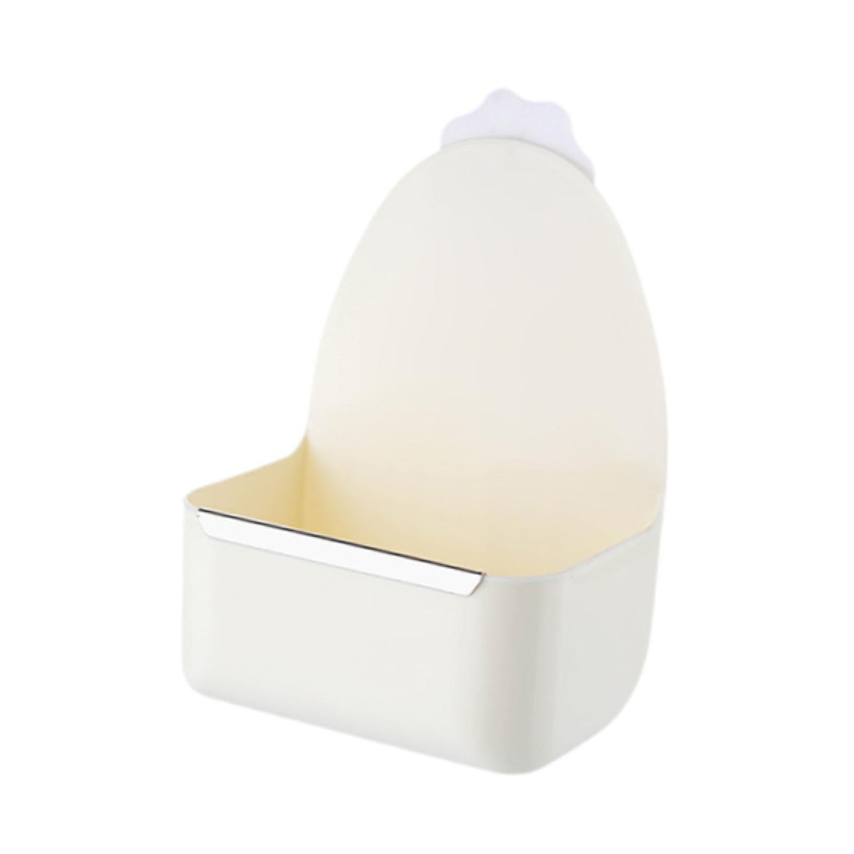 Maxbell Rabbit Cage Hanging Food Bowl Practical Feeding Basin for Hamster Guinea Pig White