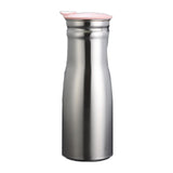 Maxbell Stainless Steel Water Pitcher Wide Mount Water Bottle for Home Pink Lid