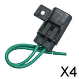 Maxbell 4x1 Set Car 40A Medium Blade Fuse and Waterproof Fuse Block Holder Copper Wire
