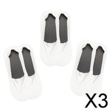 Maxbell 3xMens Boat Liner Socks Invisible Low Cut No Show Breathable Cotton Bottom White