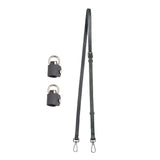 Maxbell Purse Strap PU Leather Bag Strap for Shoulder Handbags Cross Body Bag Clutch Width 1.2cm Grey Silver Buckle