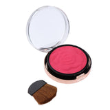 Maxbell Maxbell Silky Smooth Face Blush Natural Cheek Makeup Powder Palette with Brush Set Rose Red